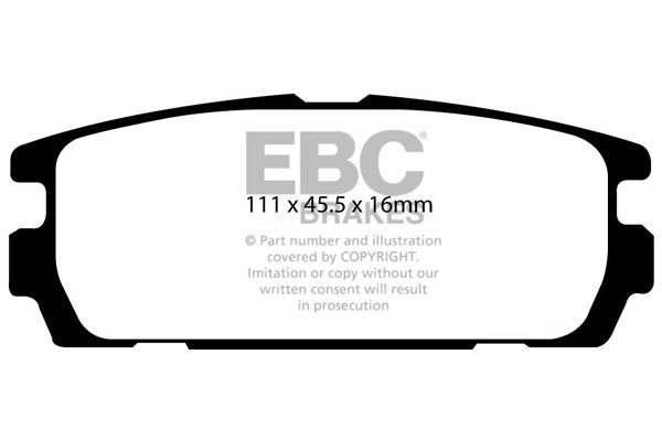 Pastiglie Freno EBC Ultimax DP1565 per Hyundai Terracan