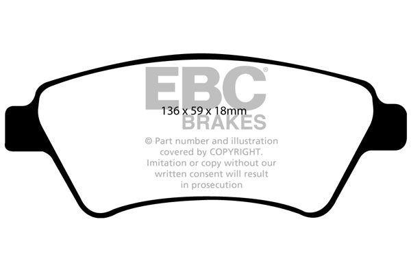 Pastiglie Freno EBC Ultimax DP1569 per Renault Kangoo