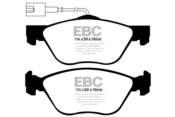 Pastiglie Freno EBC Yellowstuff DP41571R per Alfa Romeo GT, Alfa Romeo 156 e altre