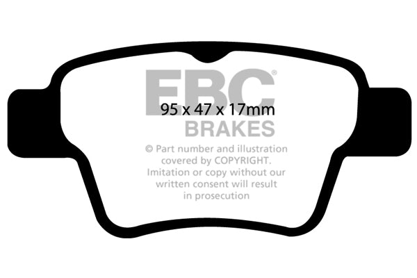 Pastiglie Freno EBC Ultimax DP1575 per Citroen C4, Peugeot 307 e altre