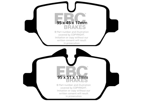 Pastiglie Freno EBC Yellowstuff DP41576R per BMW Serie 1 (E87), BMW Serie 1 (E81) e altre