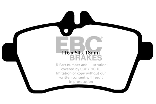 Pastiglie Freno EBC Greenstuff DP21579 per Mercedes-Benz Classe A (W169) e Mercedes-Benz Classe B (W245)