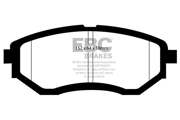Pastiglie Freno EBC Ultimax DP1583 per Subaru Forester, Subaru Outback e altre