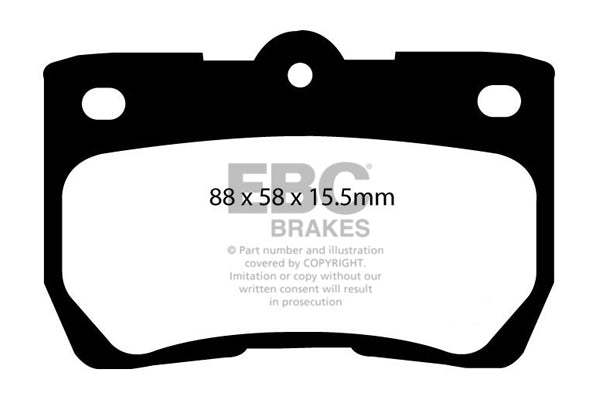 Pastiglie Freno EBC Redstuff DP31586C per Lexus IS250, Lexus IS220D e altre