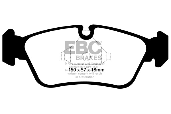 Pastiglie Freno EBC Ultimax DP1587 per BMW Serie 3 (E90), BMW Serie 1 (E87) e altre