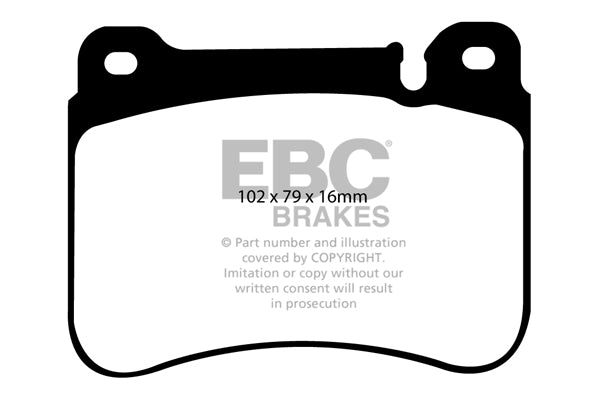Pastiglie Freno EBC Redstuff DP31590C per Mercedes-Benz Classe C (W203), Mercedes-Benz CLK (C209) e altre