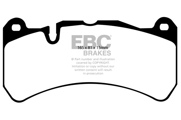 Pastiglie Freno EBC Yellowstuff DP41591R per Maserati Ghibli (M157), Maserati Quattroporte (M156) e altre