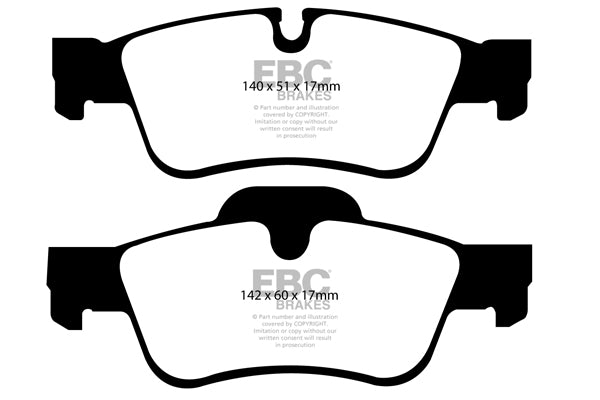 Pastiglie Freno EBC Yellowstuff DP41593R per Mercedes-Benz Classe R (W251), Mercedes-Benz Classe GL (X164) e altre