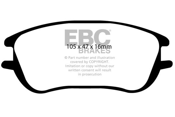 Pastiglie Freno EBC Ultimax DP1596 per Hyundai Amica e Hyundai Atoz