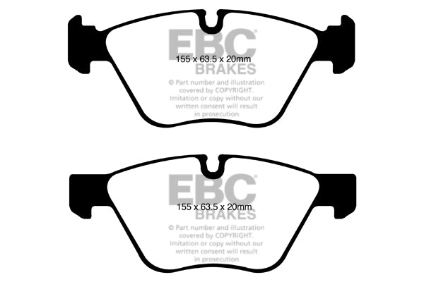 Pastiglie Freno EBC Greenstuff DP21600 per BMW Serie 1 (E81), BMW Serie 1 (E87) e altre