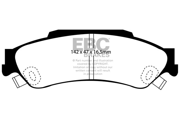 Pastiglie Freno EBC Greenstuff DP61602 per Chevrolet Blazer