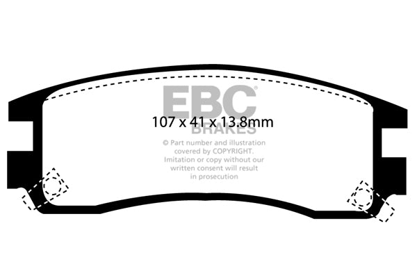 Pastiglie Freno EBC Ultimax DP1609 per Cadillac Allante