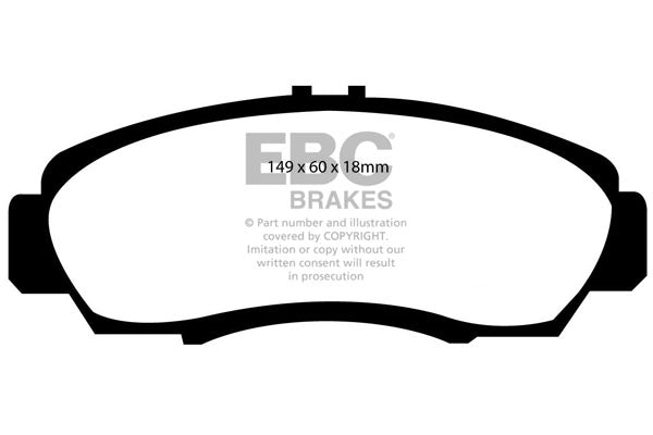 Pastiglie Freno EBC Greenstuff DP21610 per Honda FR-V, Honda Accord Euro R e altre