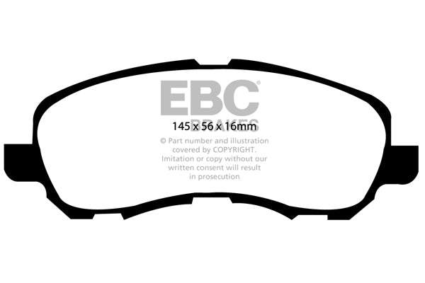 Pastiglie Freno EBC Ultimax DP1614 per Dodge Caliber, Mitsubishi ASX e altre
