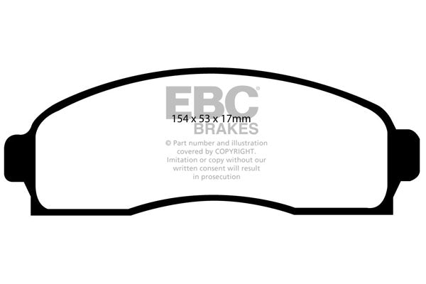 Pastiglie Freno EBC Ultimax DP1617 per Ford Explorer (USA)