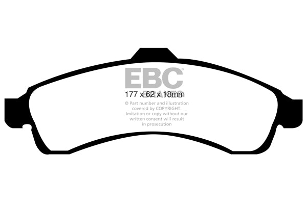 Pastiglie Freno EBC Ultimax DP1618 per Chevrolet Trailblazer e Saab 9-7X