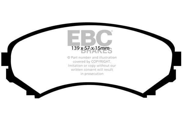 Pastiglie Freno EBC Ultimax DP1619 per Mitsubishi Pajero, Mitsubishi Shogun e altre