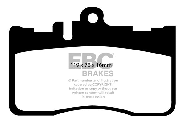 Pastiglie Freno EBC Yellowstuff DP41622R per Lexus LS430