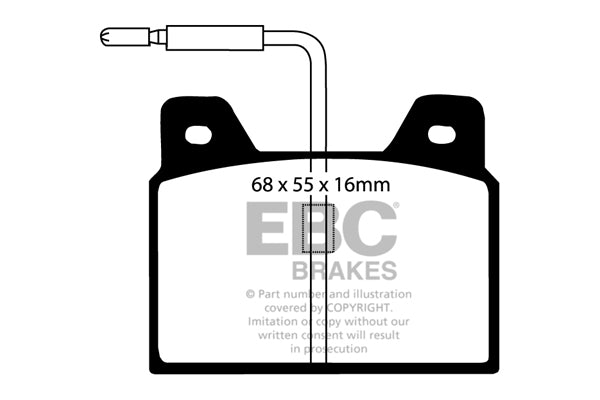 Pastiglie Freno EBC Ultimax DP163 per Peugeot 504, Peugeot 505 e altre