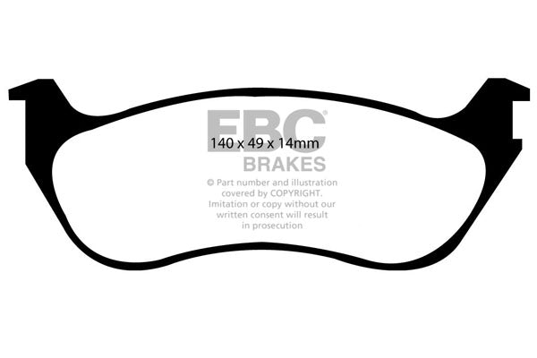 Pastiglie Freno EBC Greenstuff DP61631 per Ford Explorer (USA)