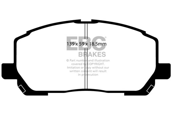 Pastiglie Freno EBC Ultimax DP1634 per Toyota Highlander e Lexus RX300
