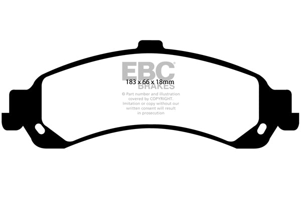 Pastiglie Freno EBC Greenstuff DP61635 per Cadillac Escalade, Chevrolet Tahoe 4WD e altre
