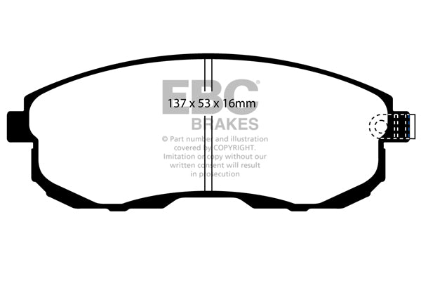 Pastiglie Freno EBC Ultimax DP1636 per Nissan Juke, Nissan Stagea e altre