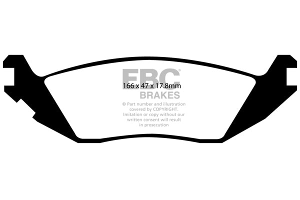 Pastiglie Freno EBC Ultimax DP1639 per Dodge Durango, RAM Trucks 1500 e altre