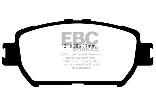 Pastiglie Freno EBC Ultimax DP1642 per Toyota Camry