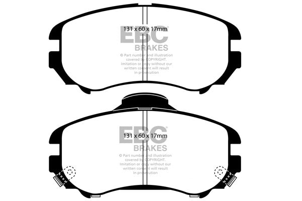 Pastiglie Freno EBC Greenstuff DP21643 per Hyundai Tucson (Mk1), KIA Magentis e altre