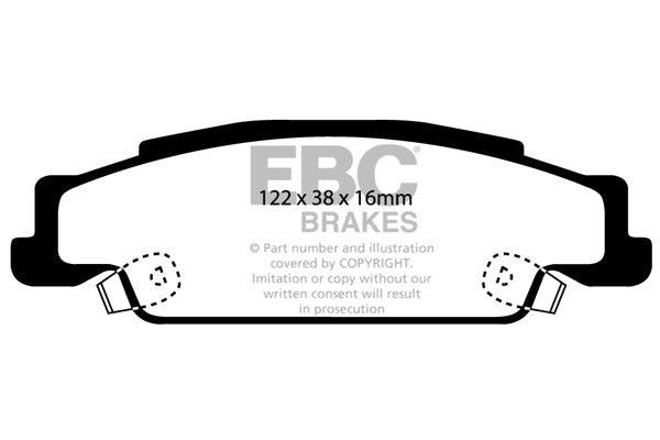 Pastiglie Freno EBC Redstuff DP31646C per Cadillac CTS e Cadillac STS