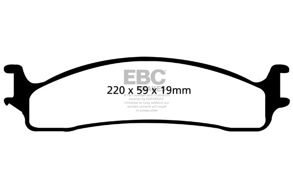 Pastiglie Freno EBC Yellowstuff DP41650R per Dodge Ram Pick-Up (2500) e Dodge Ram Pick-Up (3500)