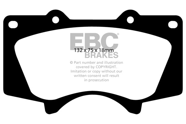 Pastiglie Freno EBC Ultimax DP1657 per Toyota Landcruiser, Toyota Fortuner e altre