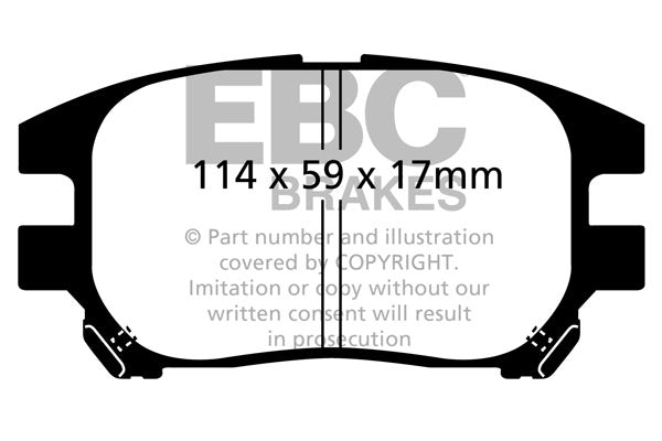 Pastiglie Freno EBC Ultimax DP1658 per Toyota Harrier