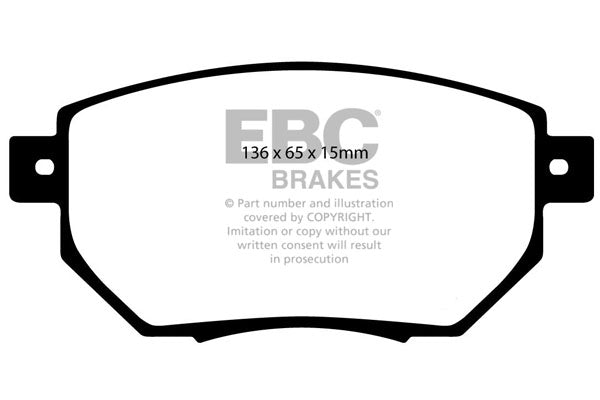 Pastiglie Freno EBC Yellowstuff DP41659R per Nissan Murano, Infiniti FX35 e altre