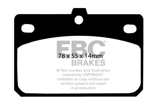Pastiglie Freno EBC Ultimax DP166 per Toyota Corolla