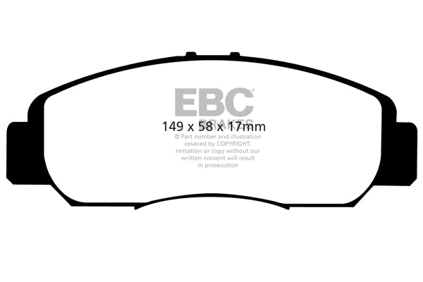 Pastiglie Freno EBC Greenstuff DP21669 per Honda Stepwagon e Honda Civic (8th Gen)