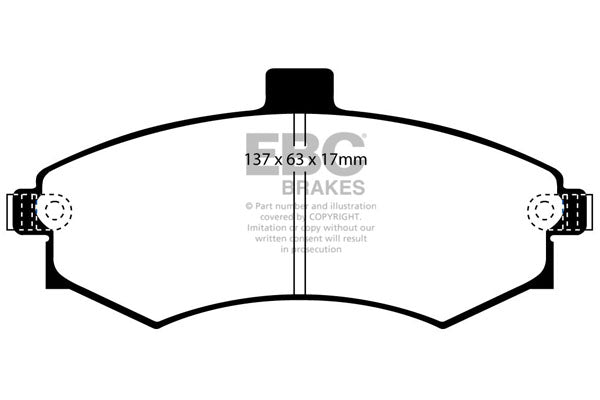 Pastiglie Freno EBC Ultimax DP1670 per Hyundai Matrix e Hyundai Elantra