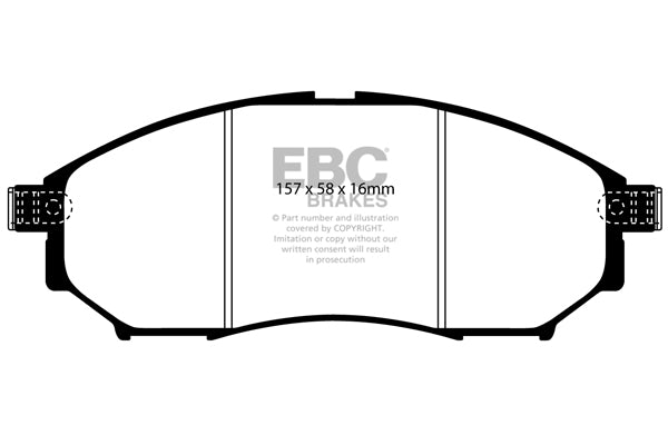 Pastiglie Freno EBC Redstuff DP31671C per Nissan Skyline (V36), Nissan Skyline (V35) e altre