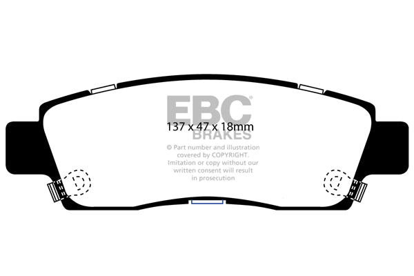 Pastiglie Freno EBC Greenstuff DP61672 per Saab 9-7X e Chevrolet Trailblazer