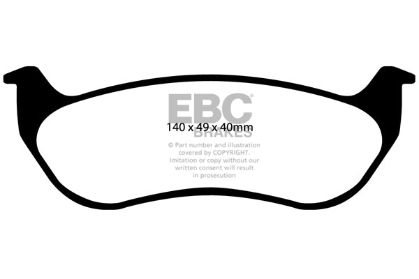 Pastiglie Freno EBC Ultimax DP1673 per Jeep Cherokee e Jeep Wrangler