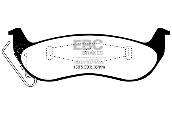 Pastiglie Freno EBC Greenstuff DP21677 per Lincoln Town Car