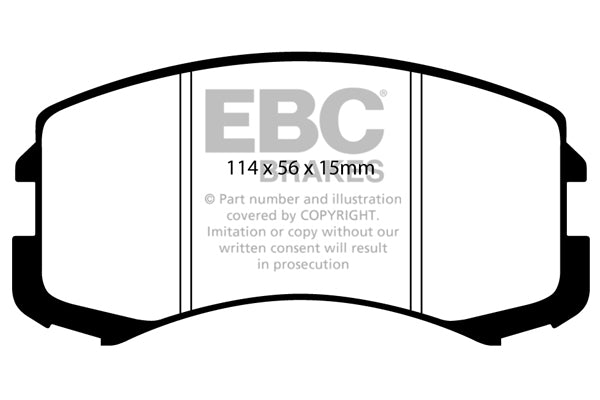 Pastiglie Freno EBC Ultimax DP1678 per Mitsubishi Lancer