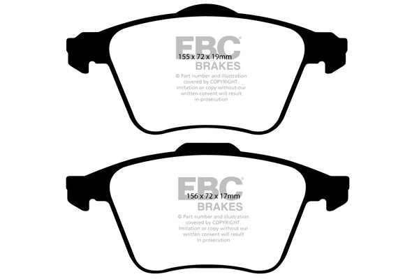 Pastiglie Freno EBC Ultimax DP1679 per Volvo S60, Volvo V70 (Mk2) e altre