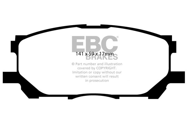 Pastiglie Freno EBC Greenstuff DP61681 per Toyota Harrier, Lexus RX300 e altre