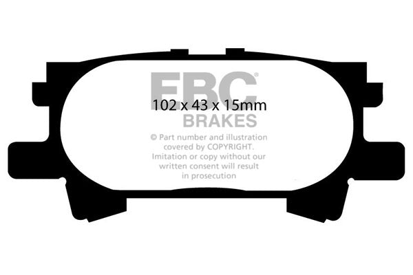Pastiglie Freno EBC Greenstuff DP61682 per Toyota Harrier, Toyota Highlander e altre