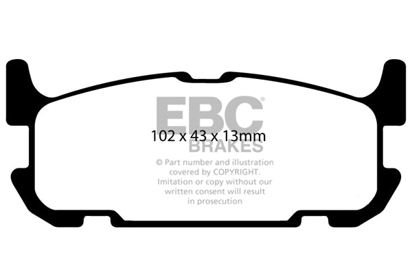 Pastiglie Freno EBC Yellowstuff DP41685R per Mazda MX5 (Mk2) (NB)