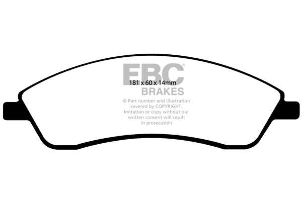 Pastiglie Freno EBC Redstuff DP31692C per Cadillac CTS e Cadillac STS