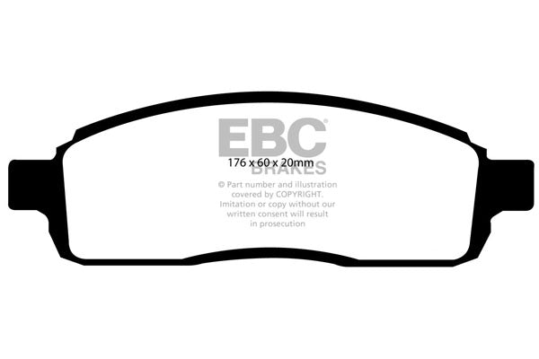 Pastiglie Freno EBC Yellowstuff DP41696/2R per Ford F-150