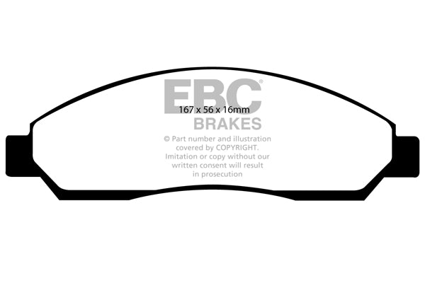 Pastiglie Freno EBC Ultimax DP1705 per Isuzu D-MAX, Isuzu Rodeo e altre